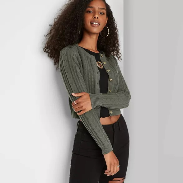 Women's Cable Knit Cardigan - Wild Fable™ | Target