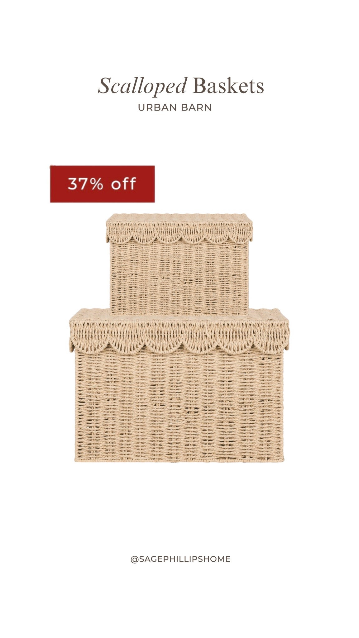 One of my small goals for the new year is getting organized in a way that still feels warm and lived-in… not sterile or overly “done.”

I just snagged these scalloped baskets from Urban Barn and they’re exactly that sweet spot between functional and beautiful. The soft shape, the scalloped edge, the natural texture — they instantly elevate everyday storage without feeling like storage.

Proof that getting organized for the new year doesn’t have to mean clear bins and labels everywhere. Sometimes it’s just choosing pieces you actually love seeing out in the open 😍

#LTKhome #LTKstyletip #LTKsale