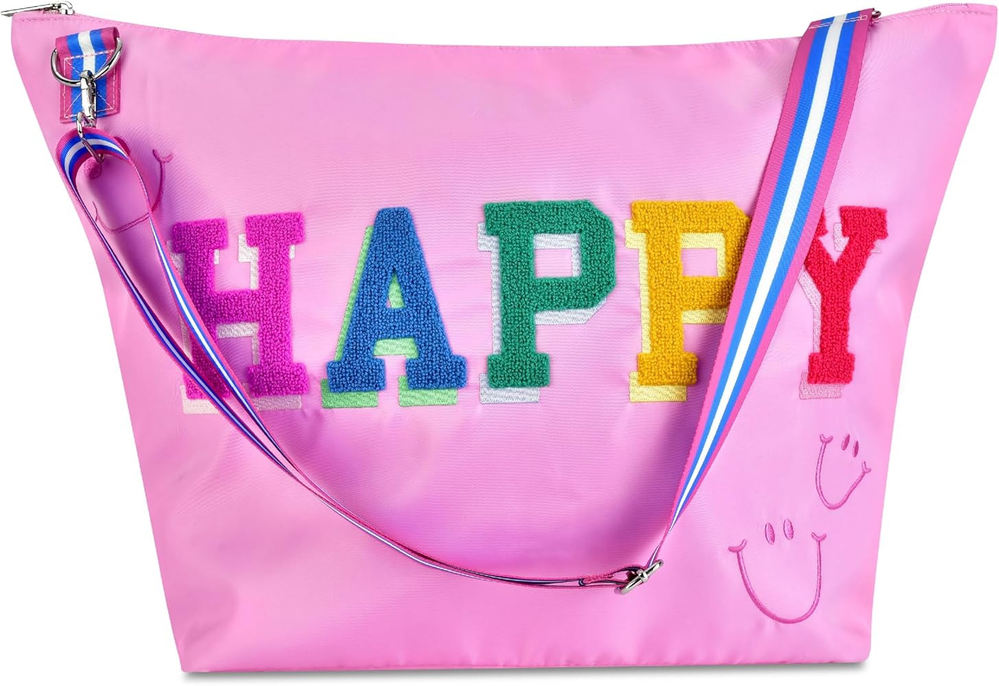 iscream 23.5" x 16" Weekender Travel Tote Bag with Vibrant Nylon Exterior and Adjustable Strap - ... | Amazon (US)