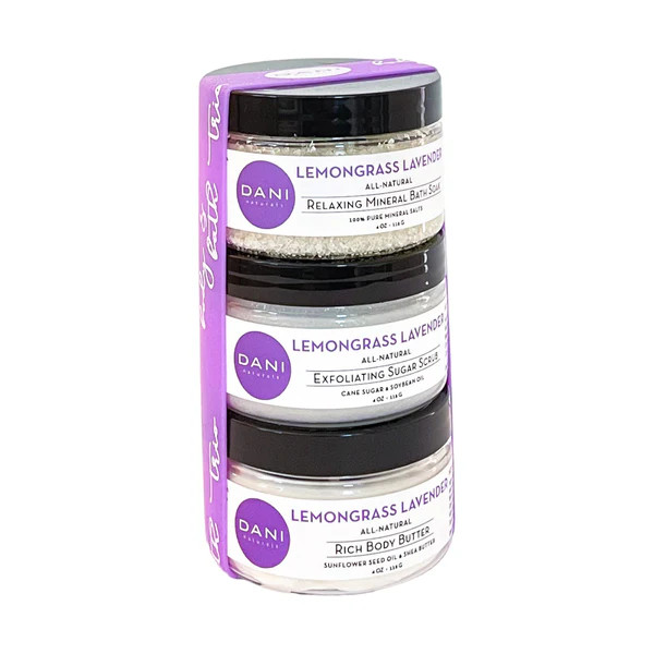 Body and Bath Trio, Lemongrass Lavender - 4oz per | DANI Naturals