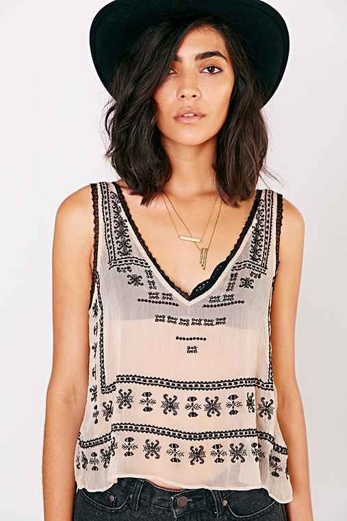 Ecote Piper Deep-V Tank Top | Urban Outfitters US