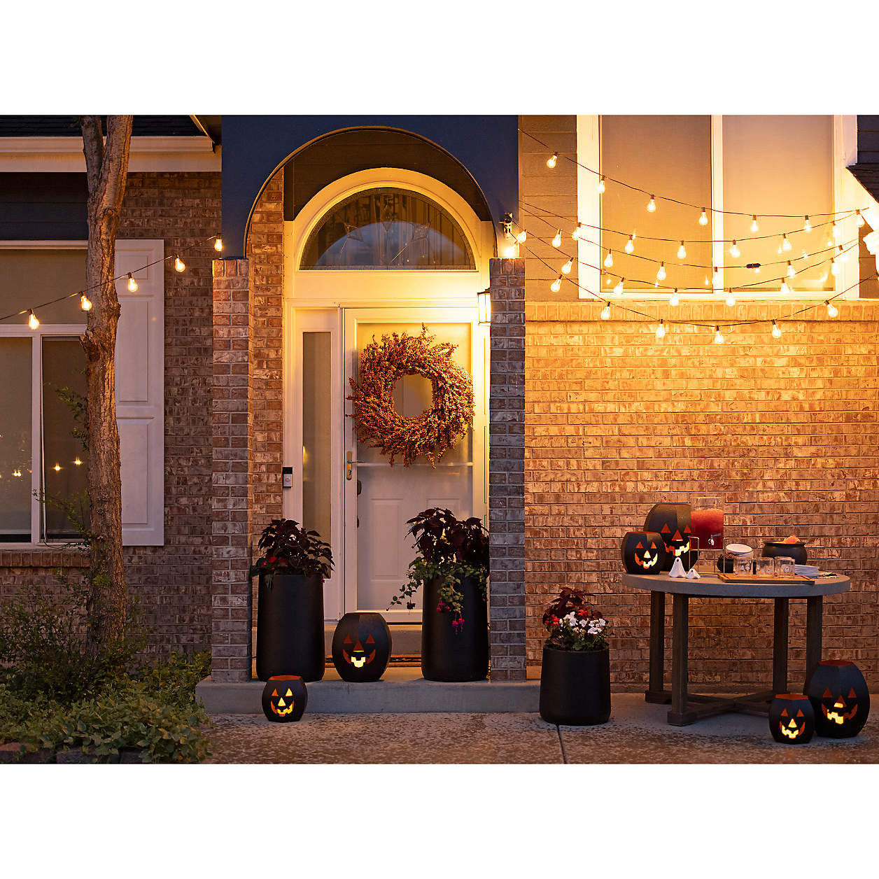 Faux Orange Mini Berry Wreath 32" + Reviews | Crate & Barrel | Crate & Barrel