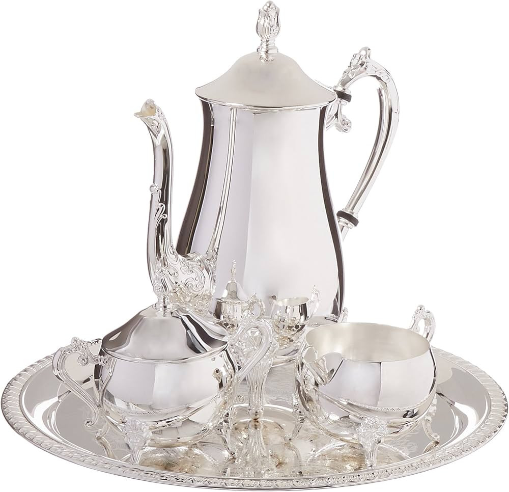 Elegance Silver 8917 Hotel Collection Coffee Service Set, 4 Piece | Amazon (US)
