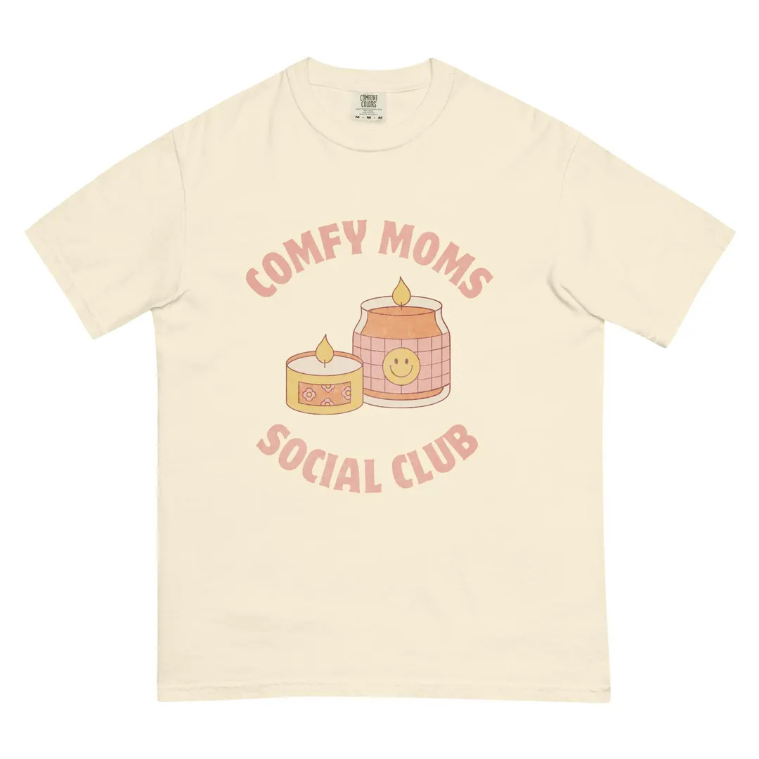 Comfy Moms Social Club T-shirt Comfort Colors Tee Casual Mom Shirt Funny Mom Gift Relaxed Fit Tee... | Etsy (US)