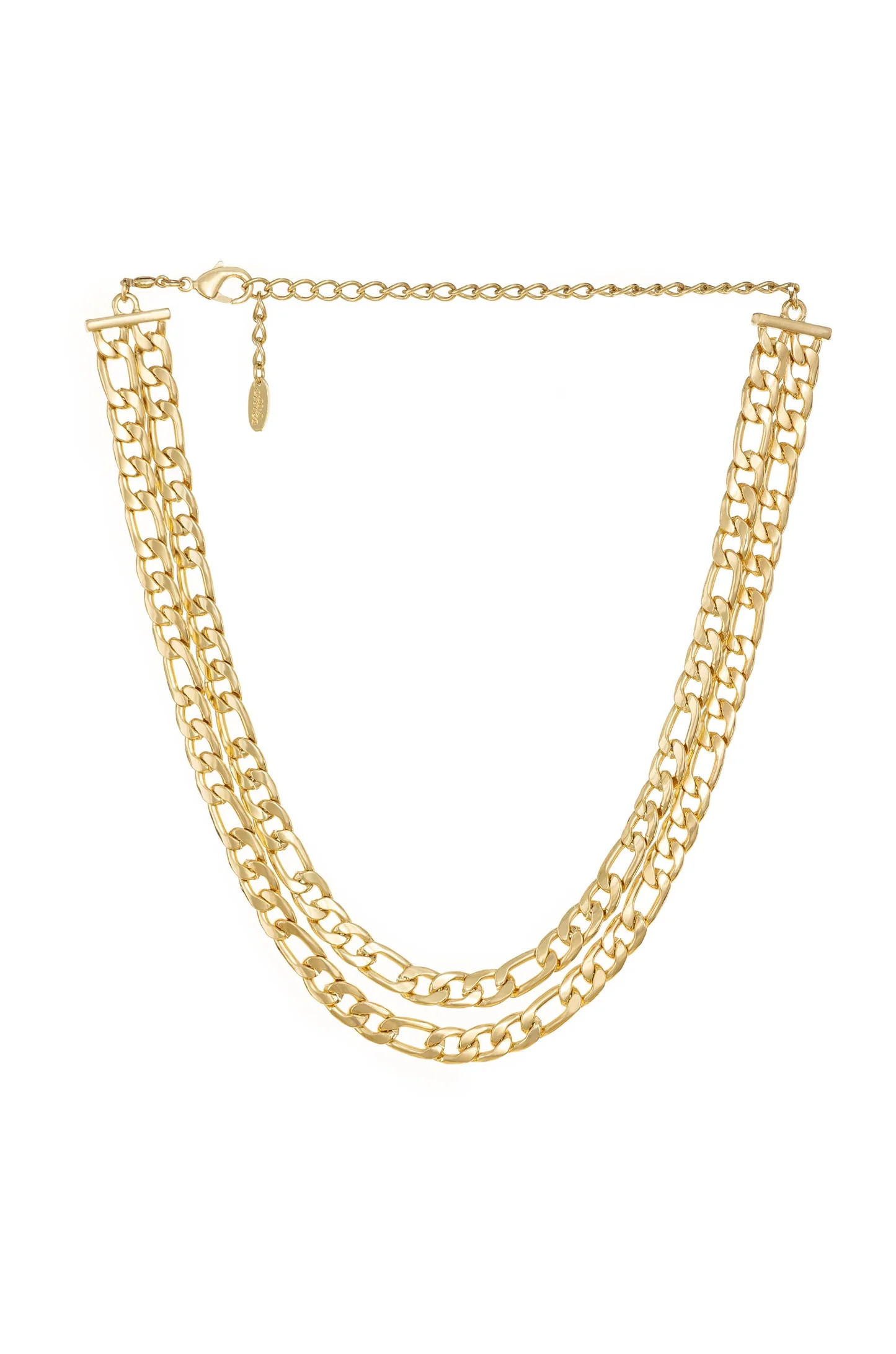 Double Linked 18k Gold Plated Chain Necklace | Ettika