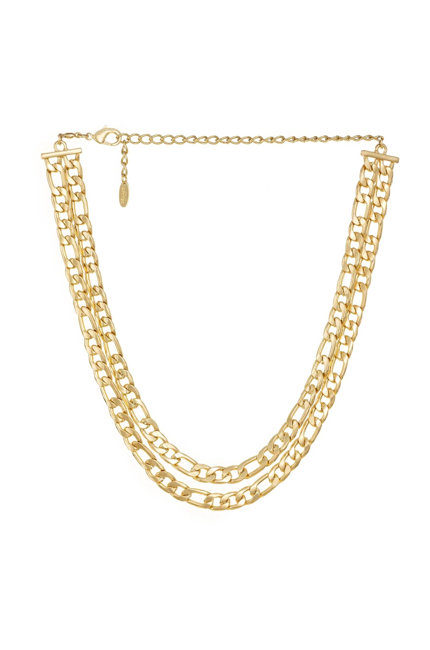 Double Linked 18k Gold Plated Chain Necklace | Ettika