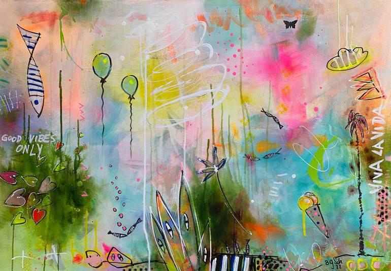 Good vibes only No.1 Painting | Saatchi Art 