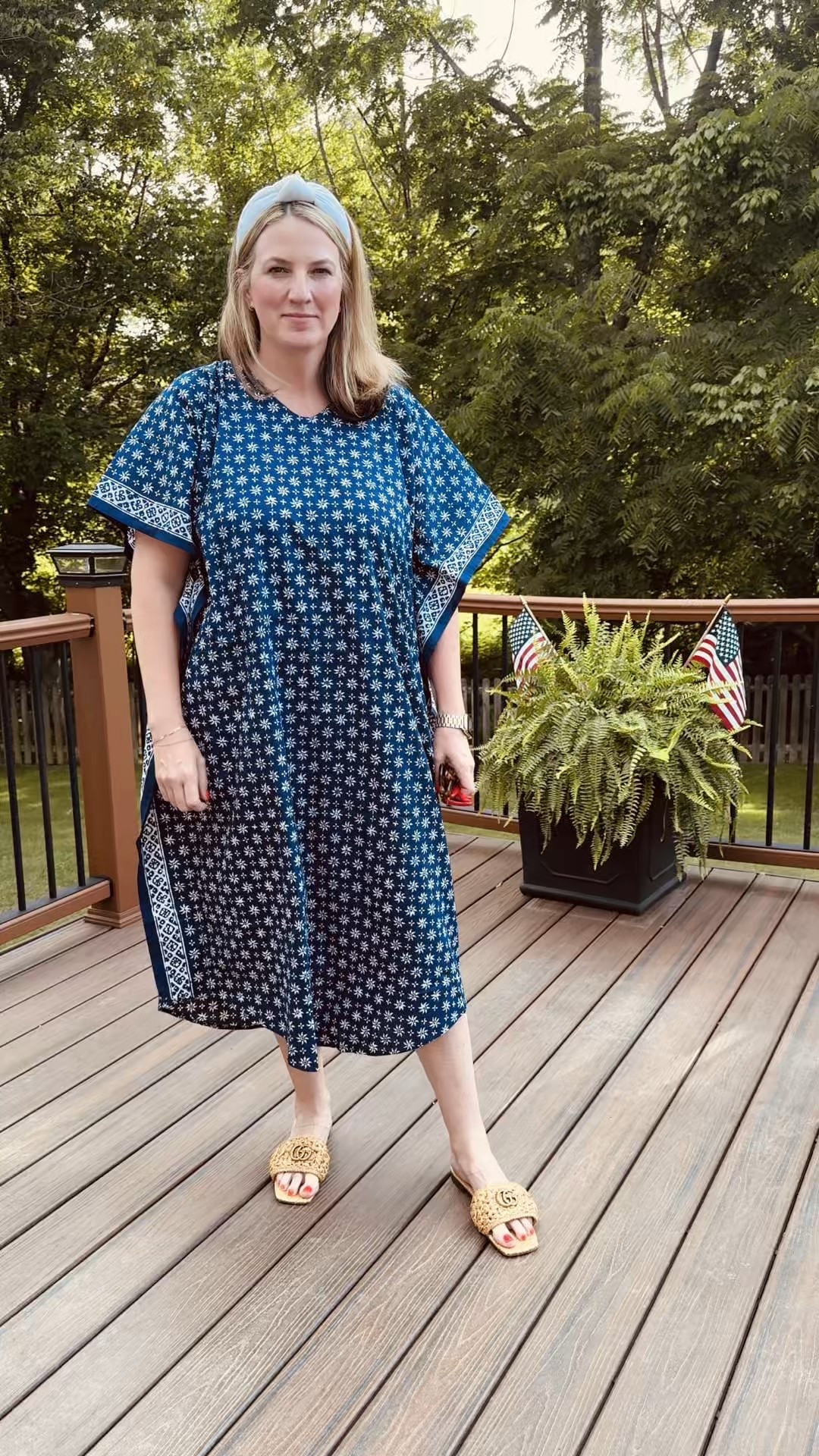 Classic Summer Caftan 
Runs TTS 
Classic outfit inspo for women over 40


#LTKMidsize #LTKOver40