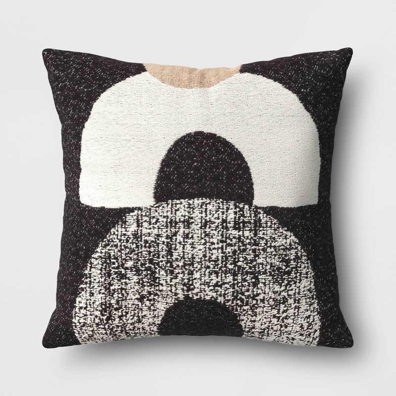 Modern Arc Outdoor Throw Pillow Gray/White/Tan - Threshold™ | Target