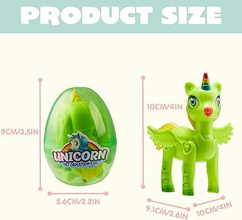 JOYIN 8 Pack Pre Filled 3.5" Easter Egg with Unicorn Deformation Toys, Easter Party Favor for Gir... | Amazon (US)