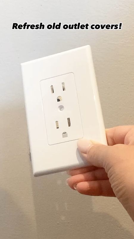 Refresh old outlet covers. Perfect for updating an older home. This renter friendly hack is fast, affordable, and easy! No electrician required. 

#LTKVideo #LTKfindsunder50 #LTKhome