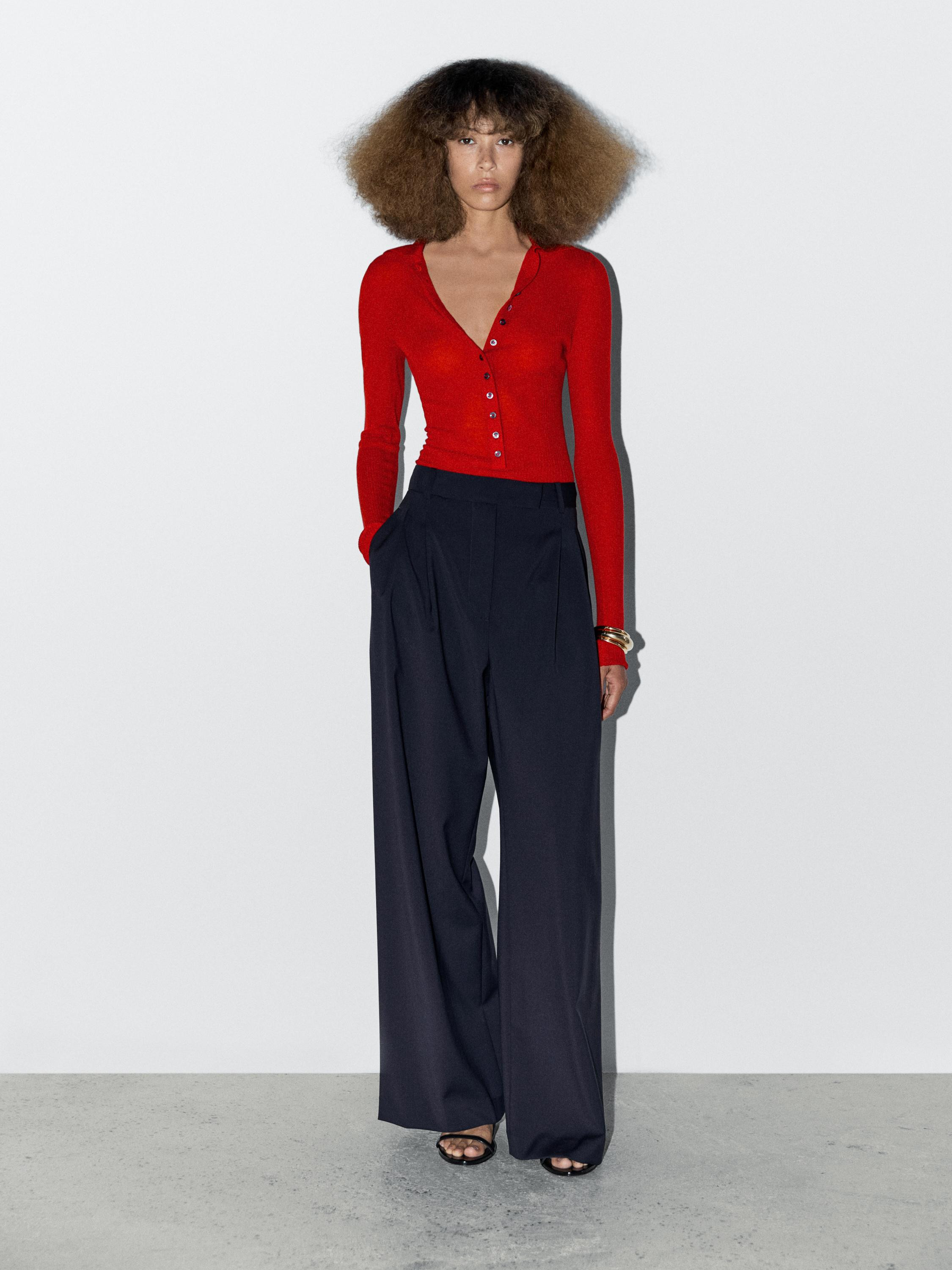 Ribbed knit bodysuit - STUDIO | Massimo Dutti US