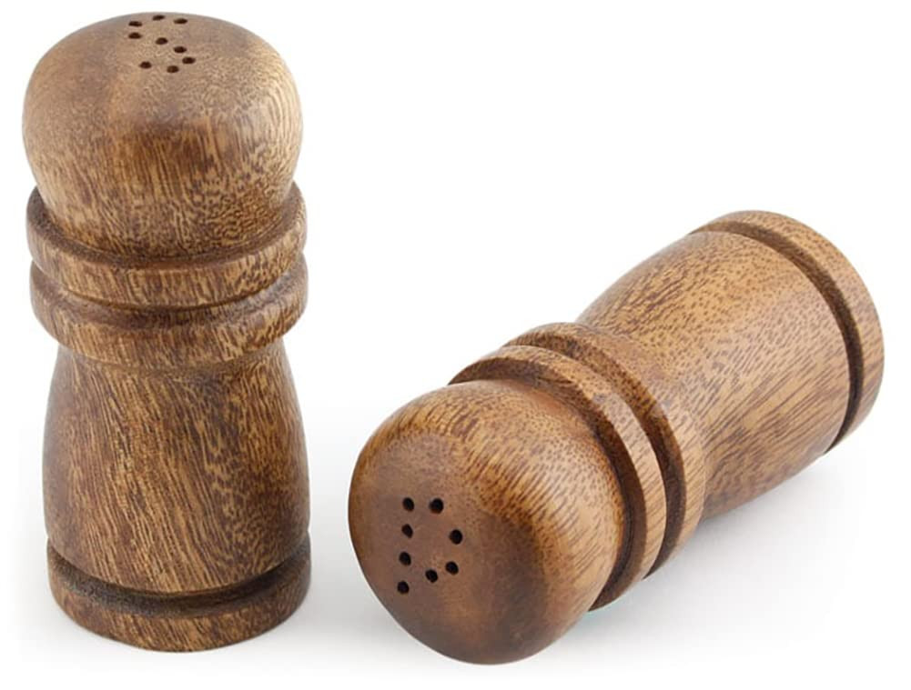 Acacia Wood Salt & Pepper Shakers 4 inch Tall | Amazon (US)