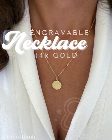 My 14k gold engravable pendant necklace 🫶🏼

#LTKbeauty #LTKGiftGuide #LTKstyletip