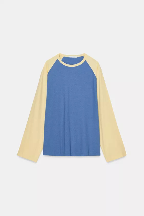 LONG SLEEVE RAGLAN T-SHIRT | Zara US