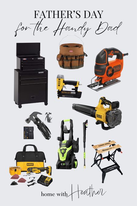Father’s Day Gift Ideas from Amazon for the Dad who is handy!

Amazon tools
Gift ideas for Dad
Bucket Boss Tool Organizer bag
Electric Power washer
Multi tool hammer
Craftsman tool chest
Laser distance measure with Bluetooth
Portable work bench
Brad nailer kit
Leaf blower
DEWALT multi tool kit

Gifts for Him from Amazon 

#LTKMens #LTKStyleTip #LTKGiftGuide