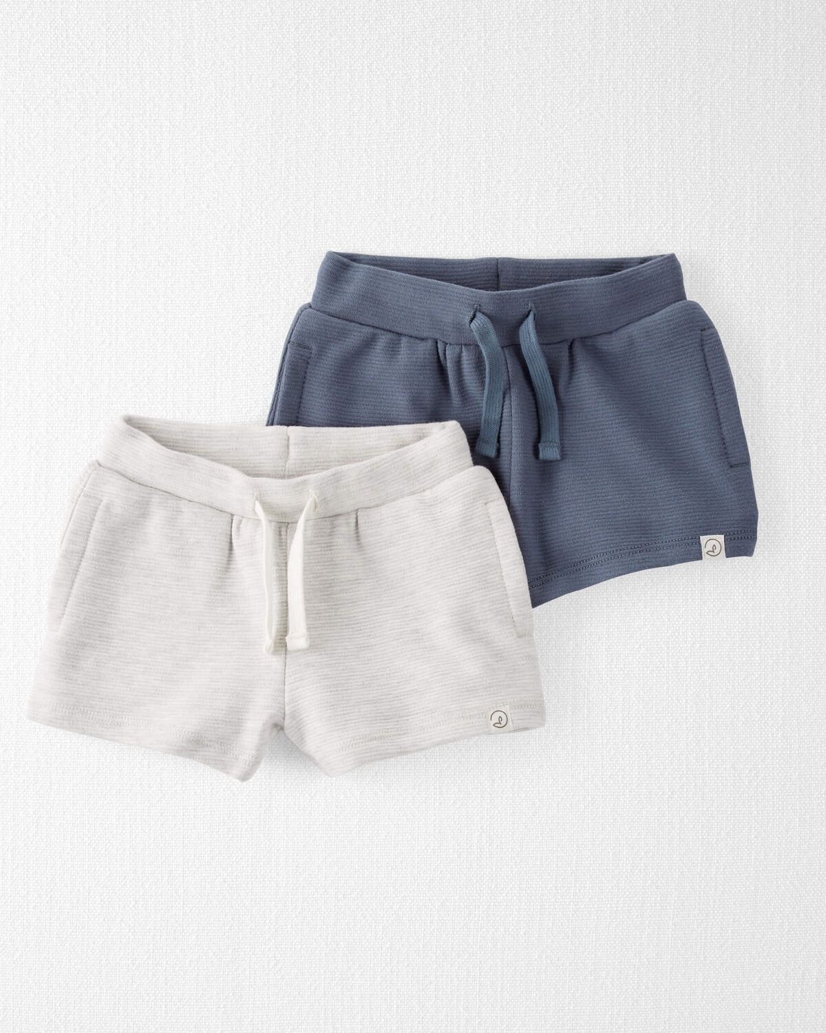 Baby 2-Pack Organic Cotton Textured Shorts | Carter's