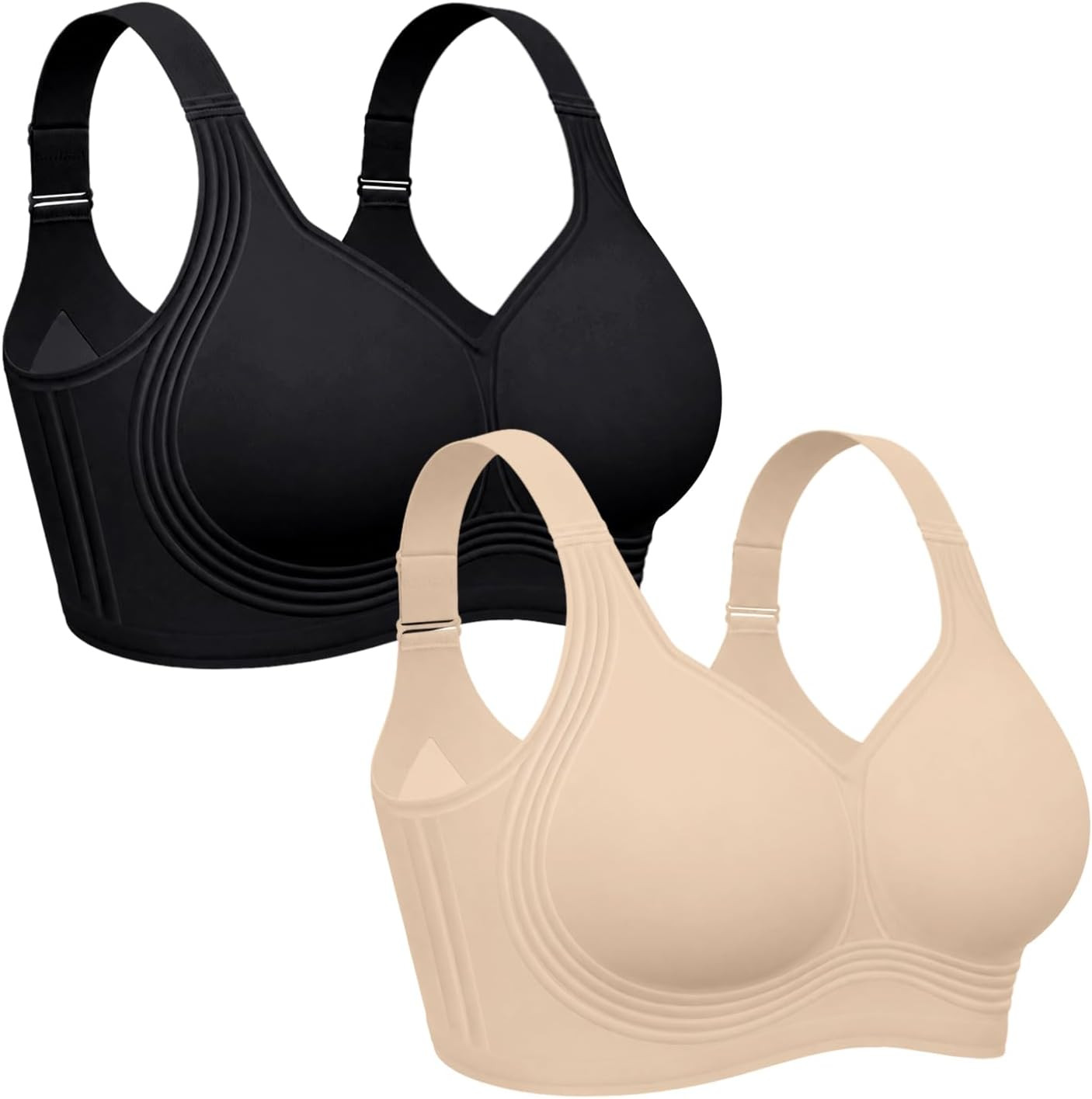 OEAK Womens Wireless Jelly Bras Plus Size Support Push Up Comfortable Bra | Amazon (US)