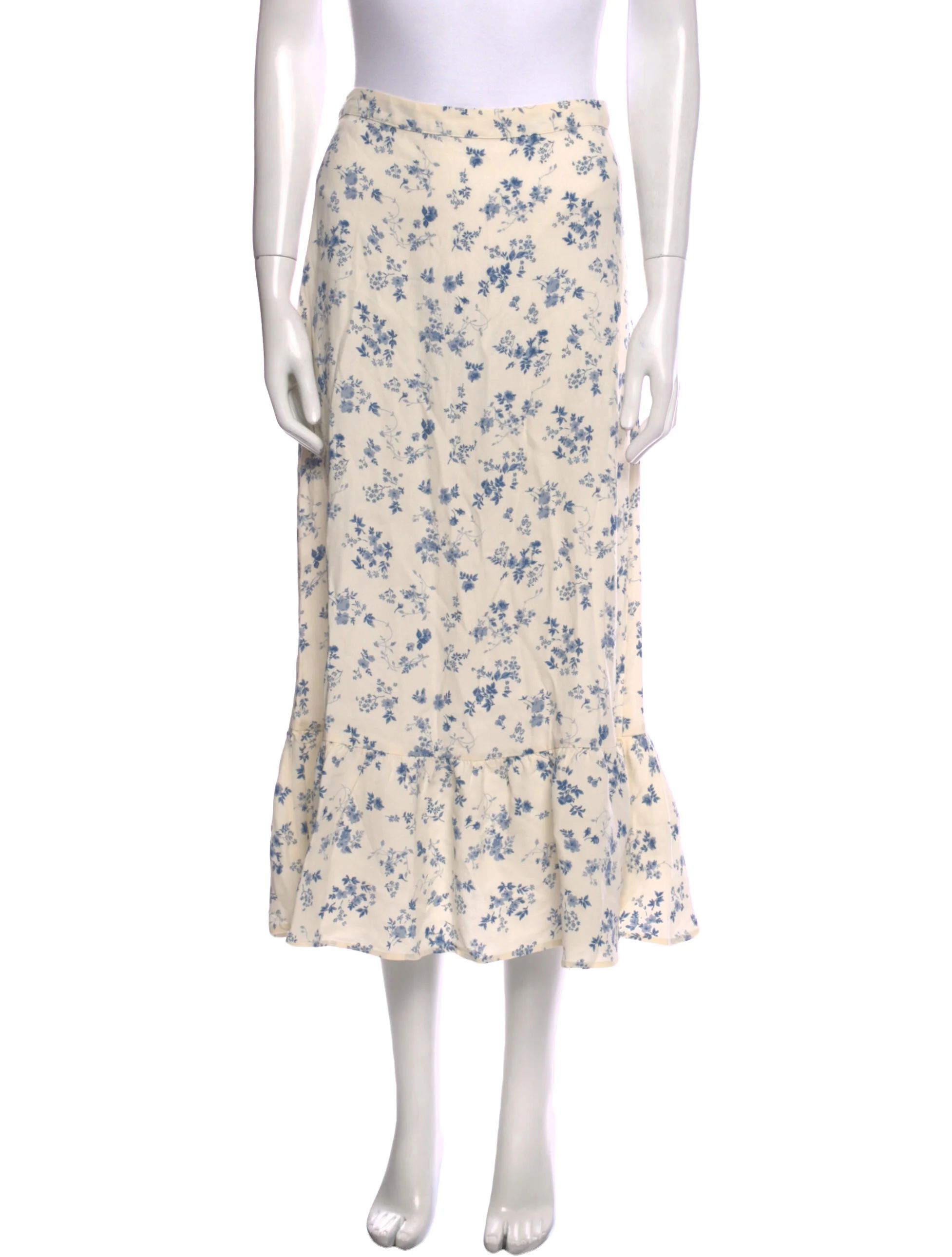 Floral Print Midi Length Skirt | The RealReal