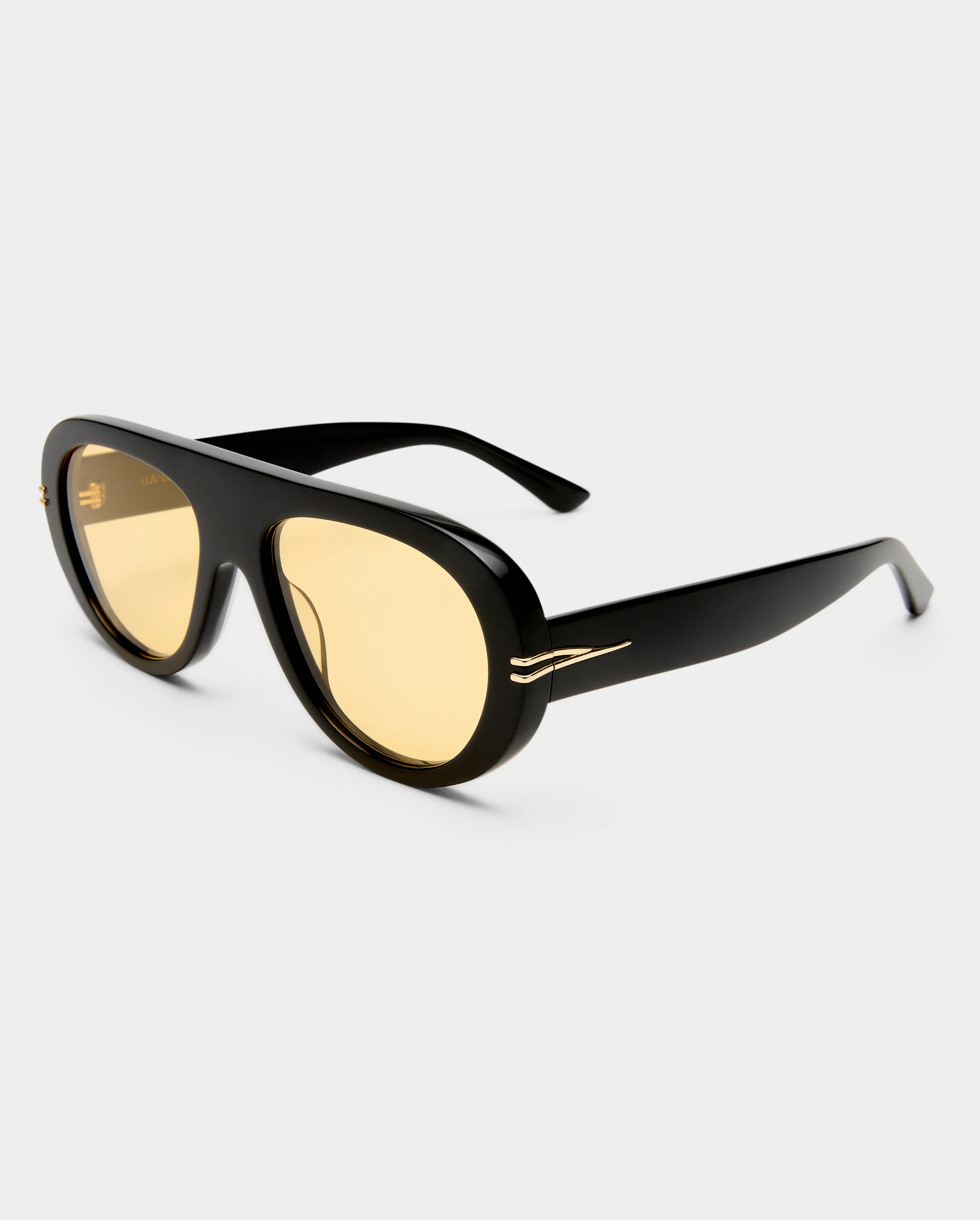 The Ash Black Female Aviator Sunglasses | Luv Lou | Luv Lou