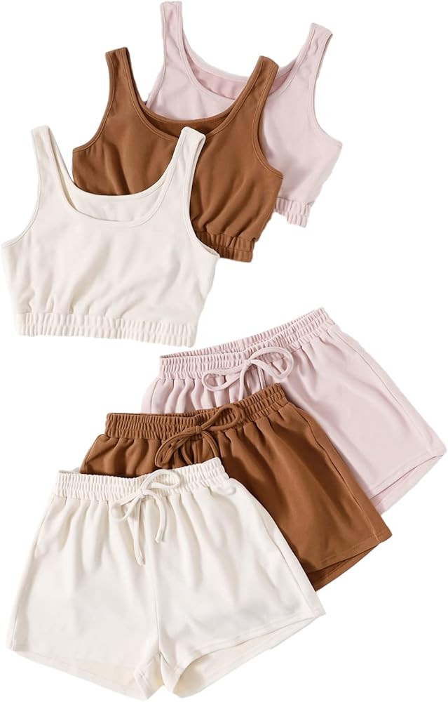 GORGLITTER Vacation Outfits for Women Beach Summer Outfits Going Out Loungewear Set shorts | Amazon (US)