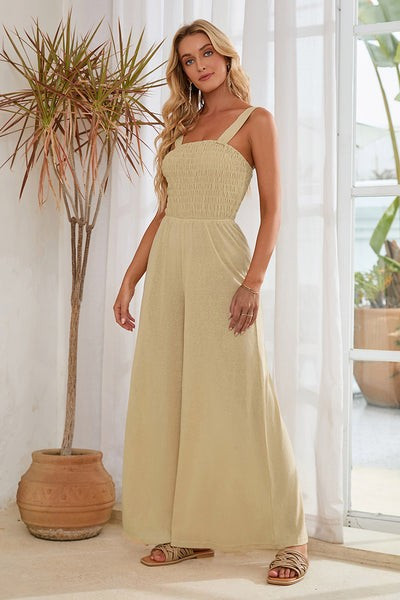 Gemini Smocking Jumpsuits Cover Up | Cupshe