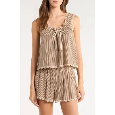 Reformation Hazel Pajama Set in Vivienne Stripe at Nordstrom, Size X-Large | Nordstrom