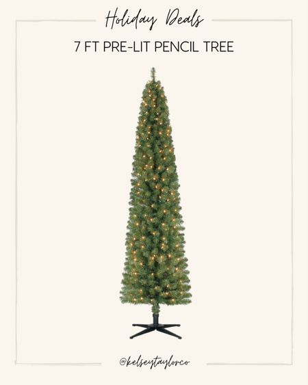I have 3 of these pencil trees and love them!! 7 ft and pre lit - quality is amazing! On sale right now for $59.99!

#LTKunder100 #LTKHoliday #LTKSeasonal