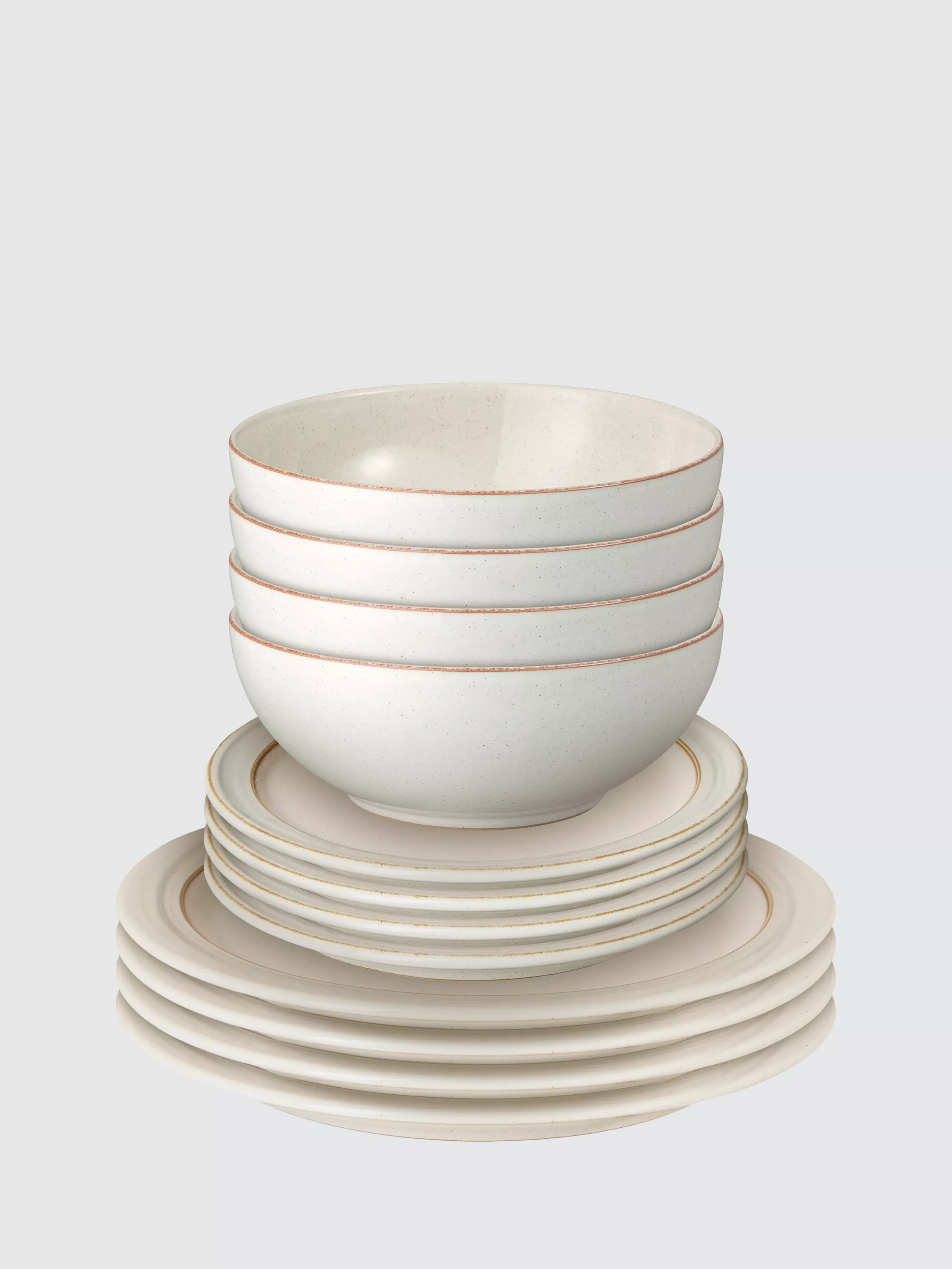 Denby Heritage Atrium Stoneware Dinnerware Set, 12 Piece, Natural | John Lewis (UK)