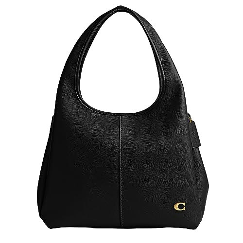 COACH Polished Pebble Leather Lana Shoulder Bag, Black | Amazon (US)