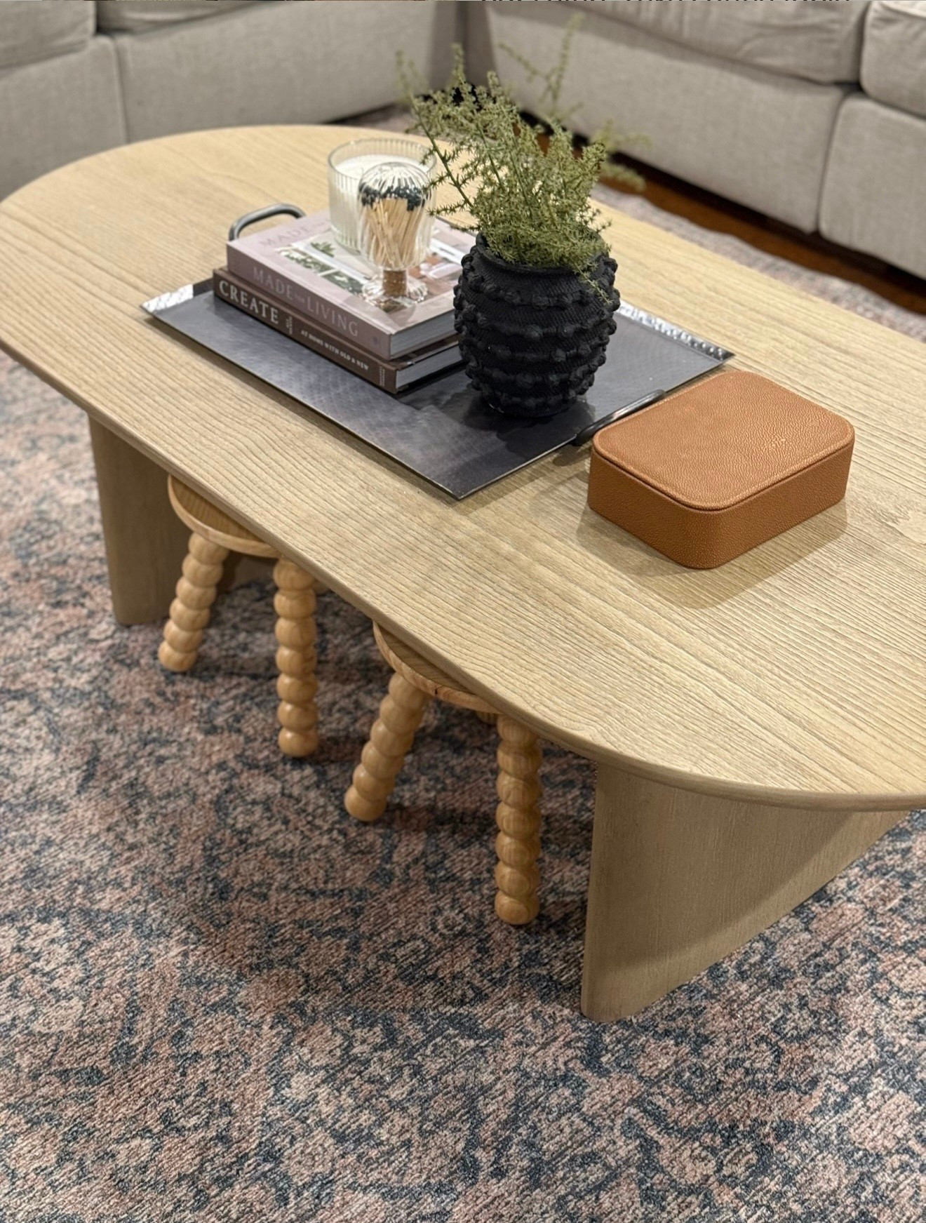 World market furniture 
Wm finds
Family room decor
Oval Coffee table 
Rounded table
Beaded legs
Bobbin legs
Oversized large tray
Anthropologie minka vase
Zeke console 

#LTKSaleAlert #LTKHome #LTKFallSale