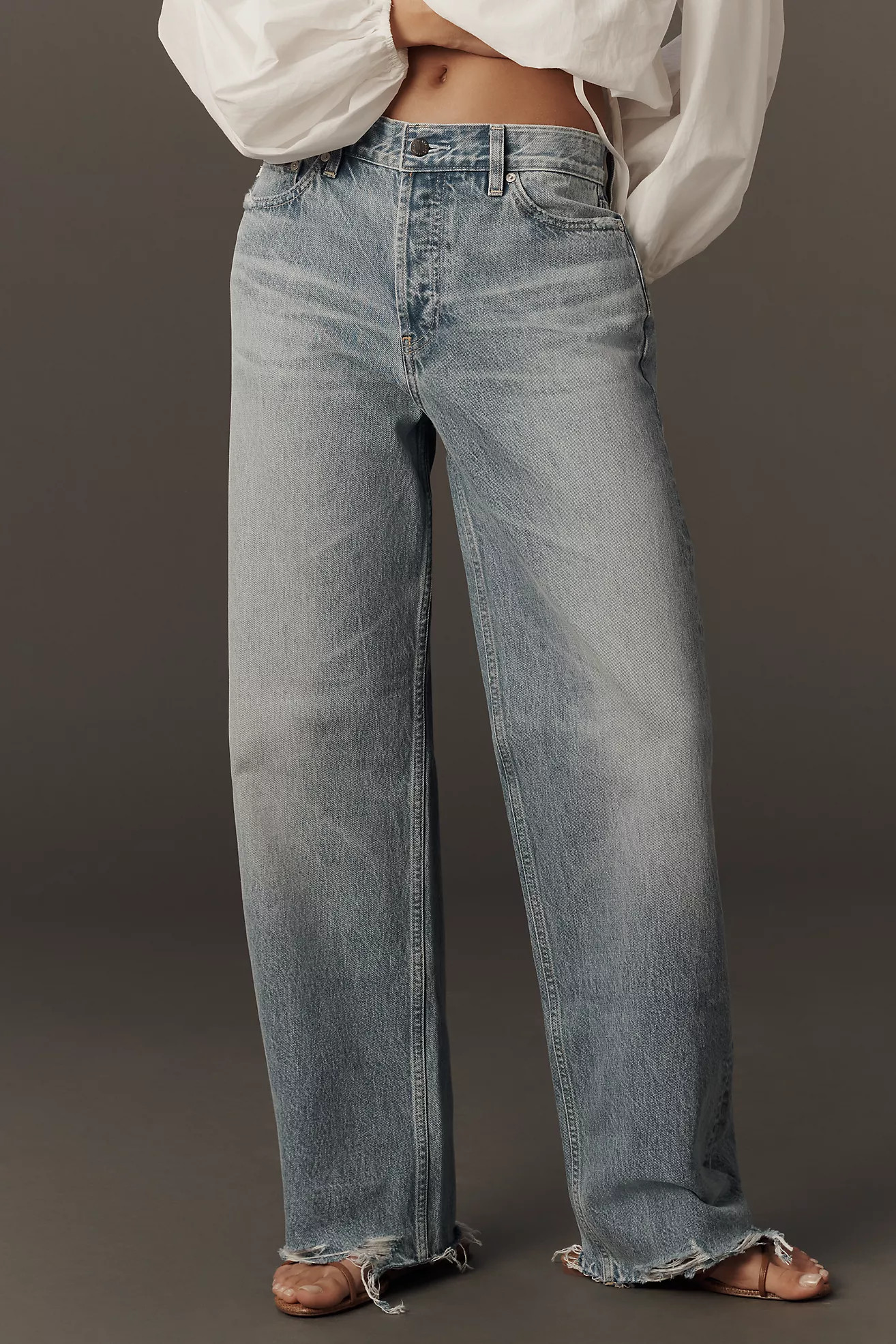 AG Billie Low-Slung Vintage Straight-Leg Jeans | Anthropologie (US)