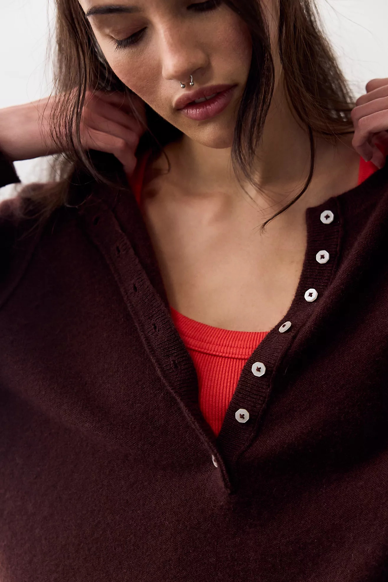Porta Cashmere Henley Sweater | Free People (Global - UK&FR Excluded)