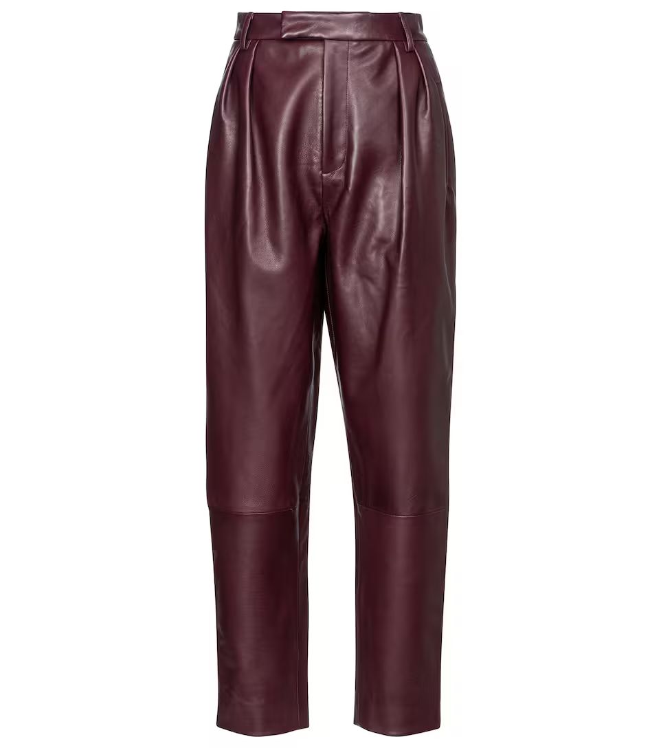 Magdeline high-rise leather pants | Mytheresa (UK)