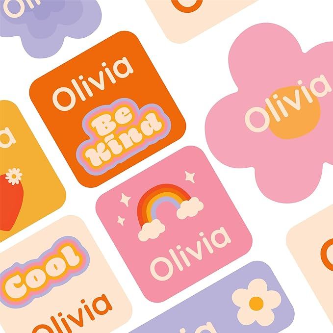 33 Large Name Labels for Children - Stickers for School and Nursery - Perfect for Lunch Boxes and... | Amazon (US)