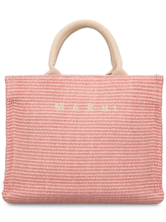 Small raffia effect bucket bag | Luisaviaroma