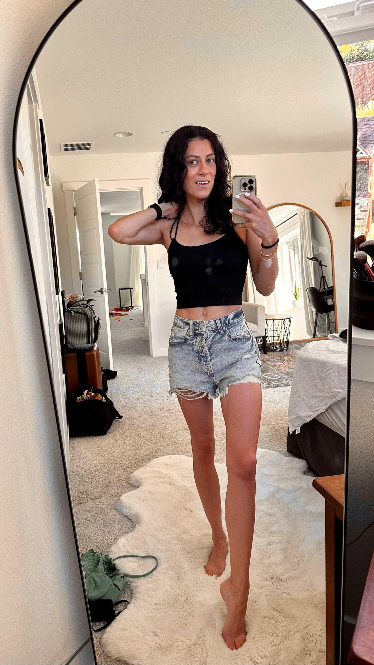 Living in this outfit and versions of it all summer! Shorts and cami on sale 🖤

#LTKSeasonal #LTKSaleAlert #LTKSummerSales