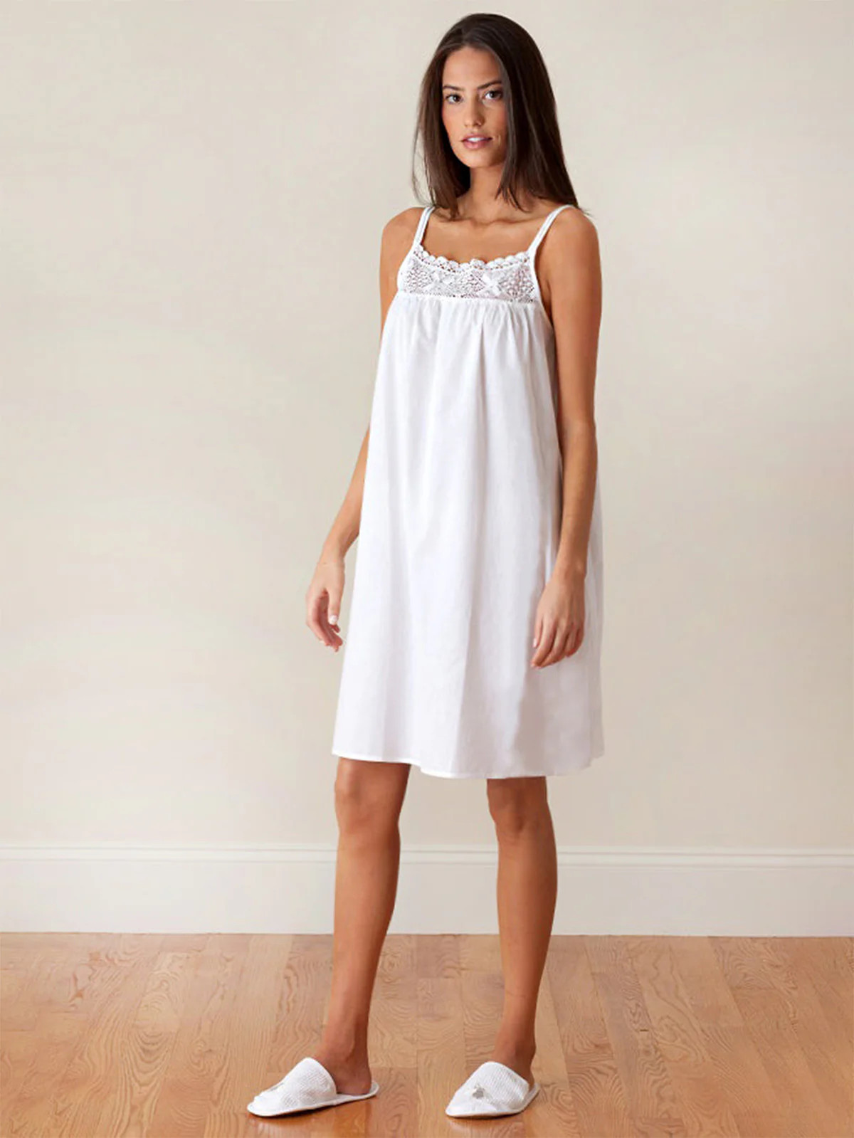 Jenn Nightgown - Jacaranda Living White Cotton Lace Nightgown | Jacaranda Living