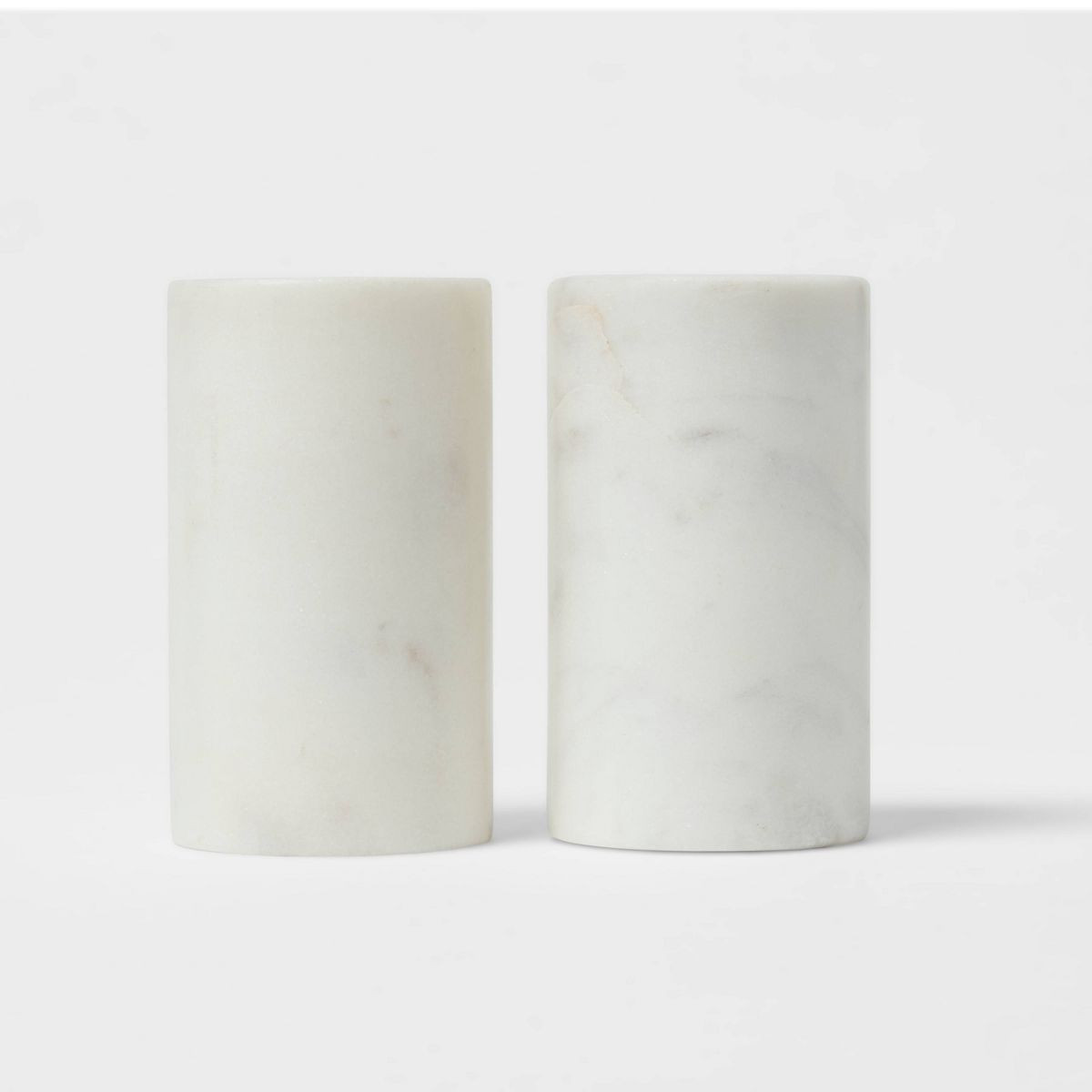 2pc Marble Salt and Pepper Shaker Set - Threshold™: Off-White, Spot Clean, Tableware, 2 Pieces | Target