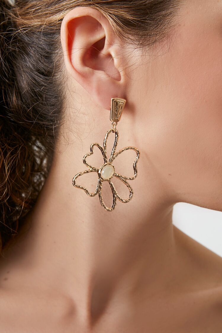Cutout Flower Drop Earrings | Forever 21 (US)