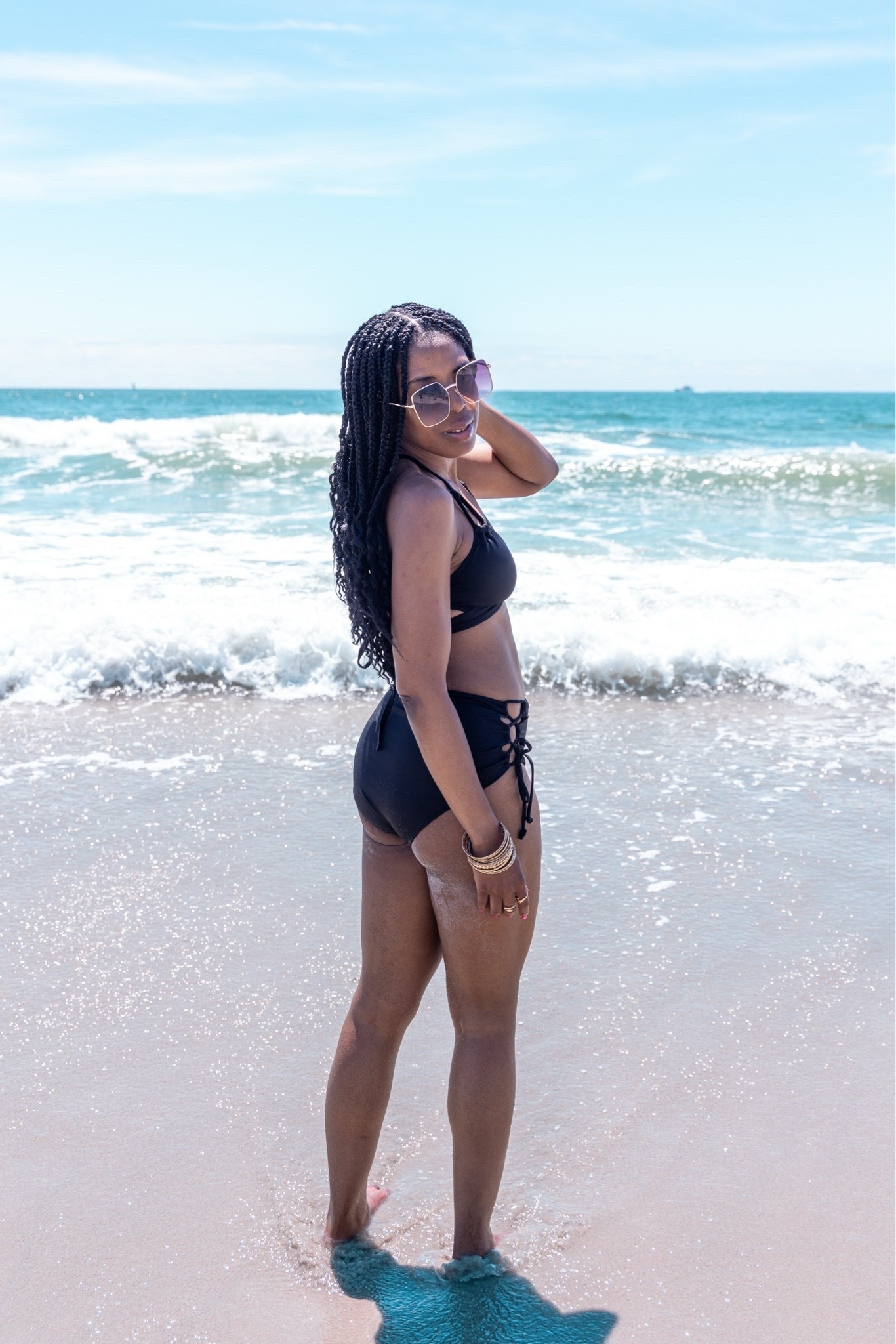This black swimsuit from @Adore Me was such an easy choice for the beach. I love the classic look, and the lace-up side details give it just enough personality without taking away from how simple it feels.

I kept everything else easy with oversized sunglasses and a few gold accessories. I linked the swimsuit and a few beach essentials below.

#LTKSwim #LTKU #LTKTravel
