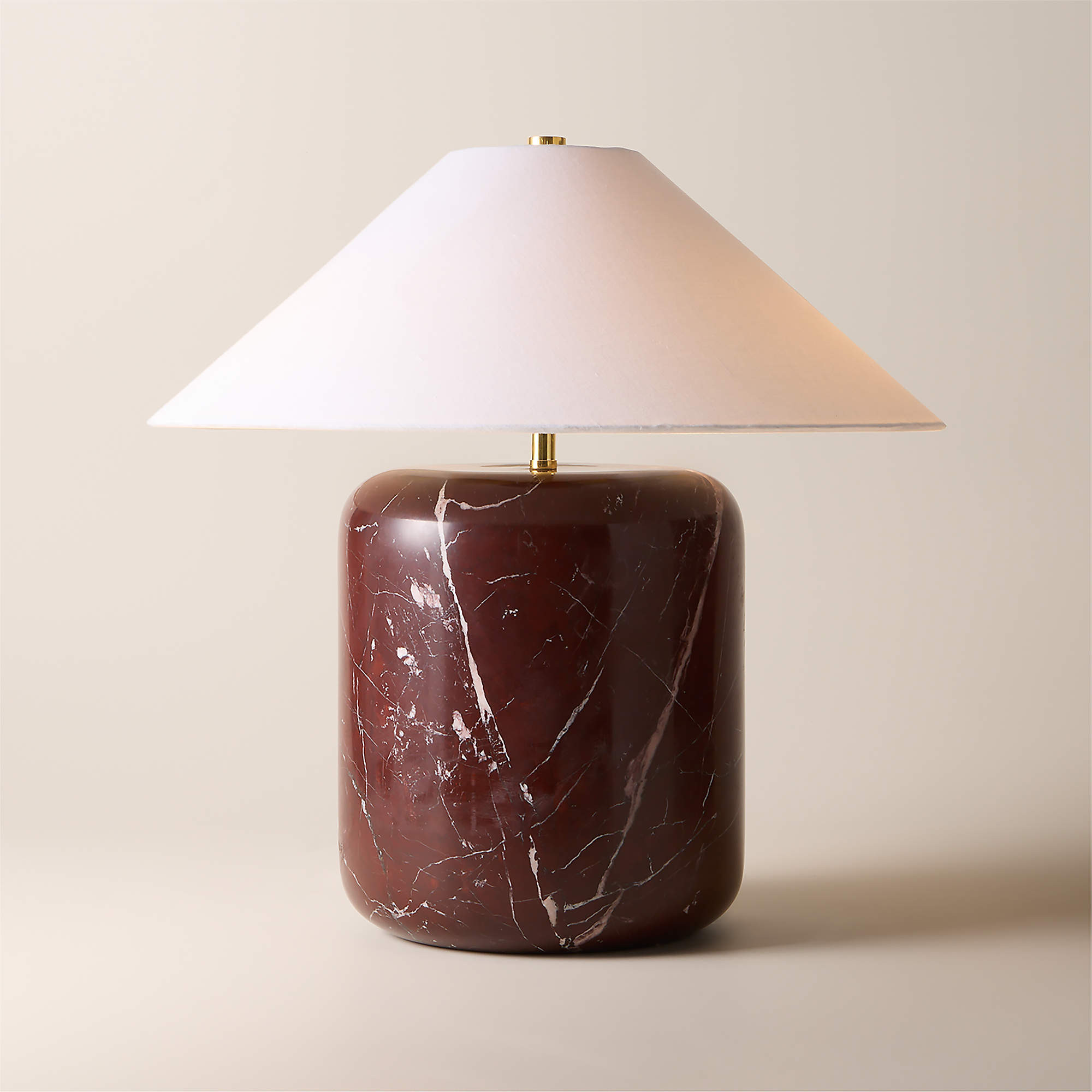 Block Rosso Levanto Marble Table Lamp + Reviews | CB2 | CB2