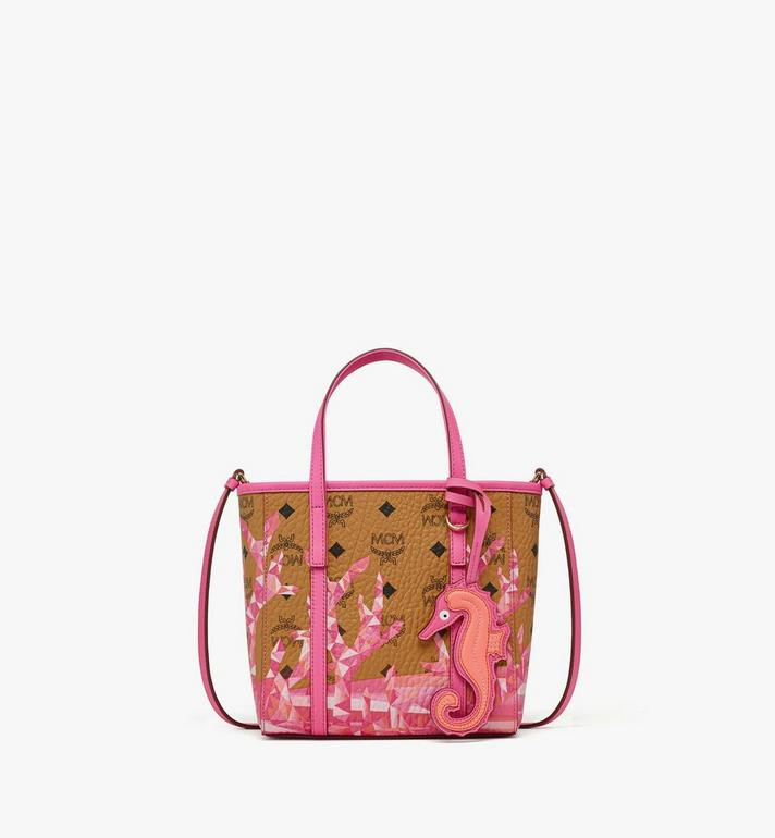 Toni Top-Zip Shopper in Cubic Coral Visetos | MCM (US)