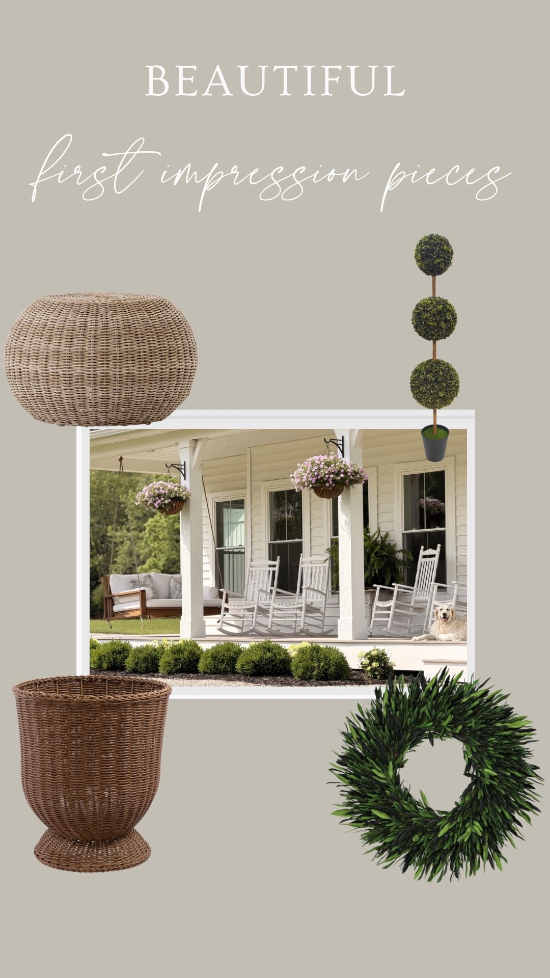 Your front porch makes the first impression on your guests! These pieces are both beautiful & simple🤍🏡

#LTKHome #LTKSeasonal
