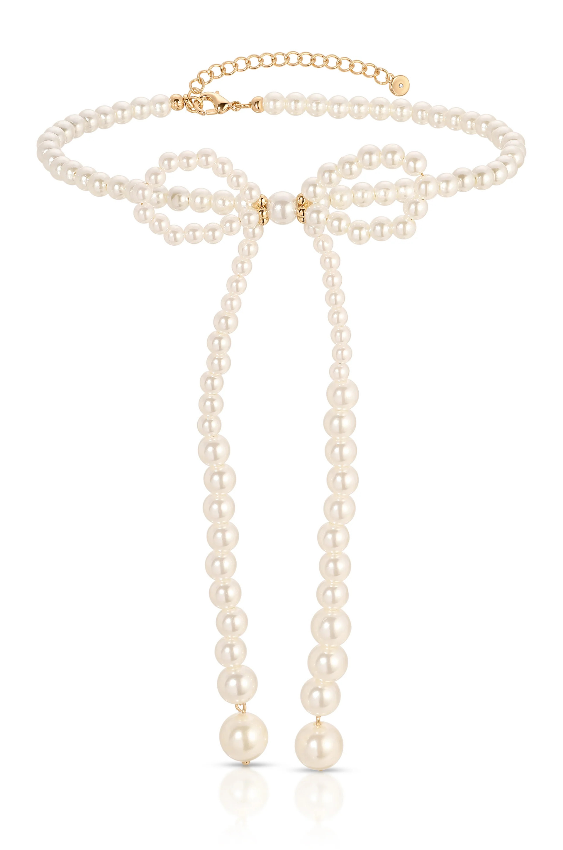 Venus Pearl Bow Necklace | Ettika