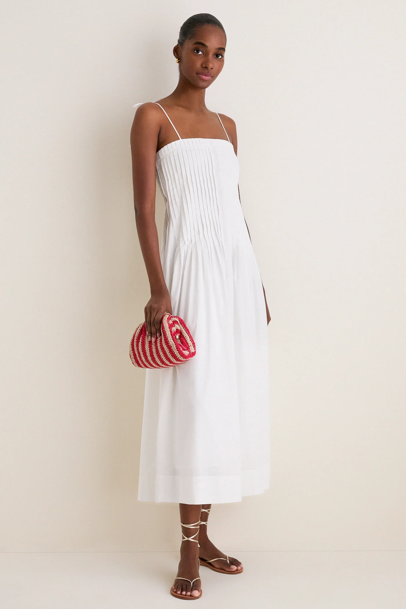 Red and Natural Crochet Striped Bailey Clutch | Tuckernuck (US)