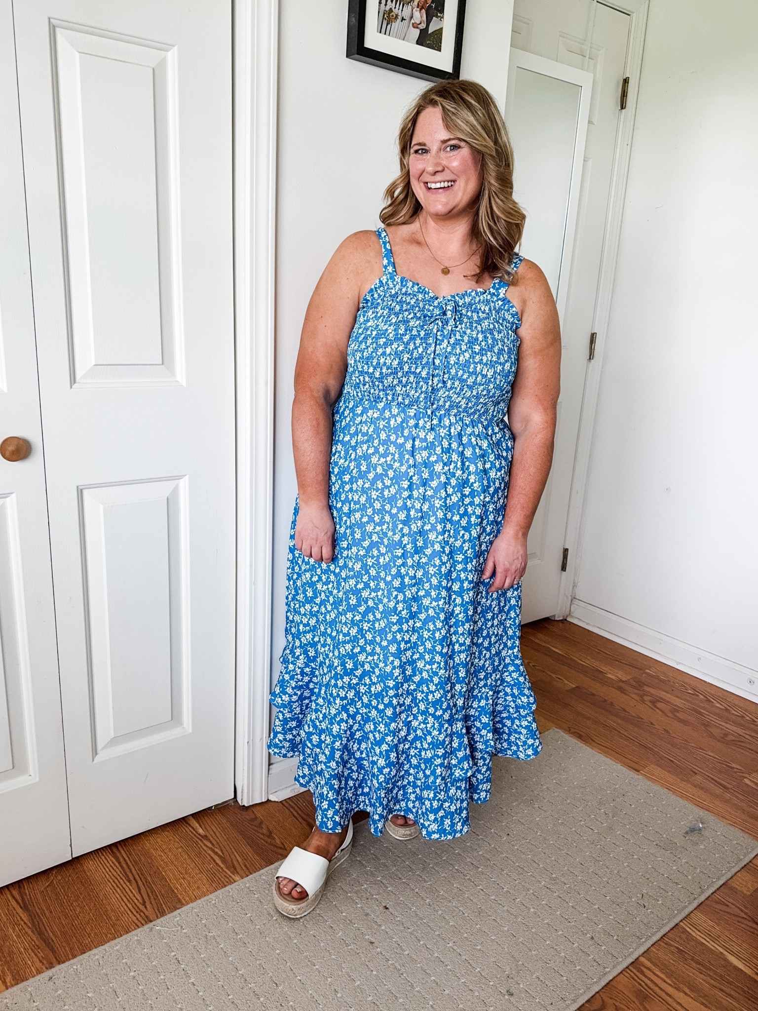 This amazon sundress is so pretty! Wearing a large.  Would be a good wedding guest dress option  

#LTKWedding #LTKSeasonal #LTKMidsize