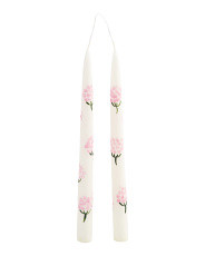 Set Of 2 13in Hydrangea Painted Taper Candles | Home | Marshalls | Marshalls