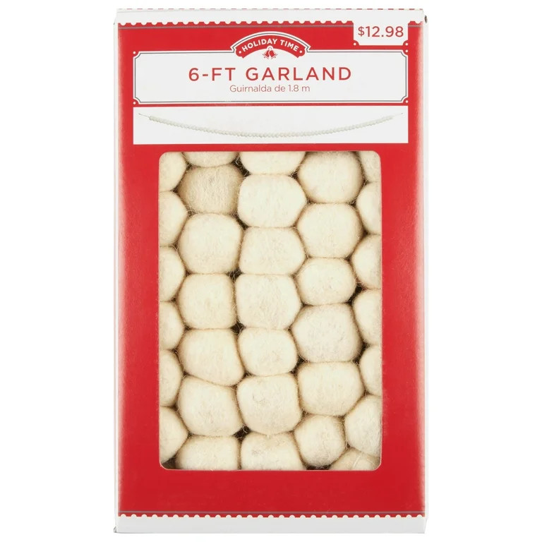 6FT WOOL GARLAND WHT | Walmart (US)
