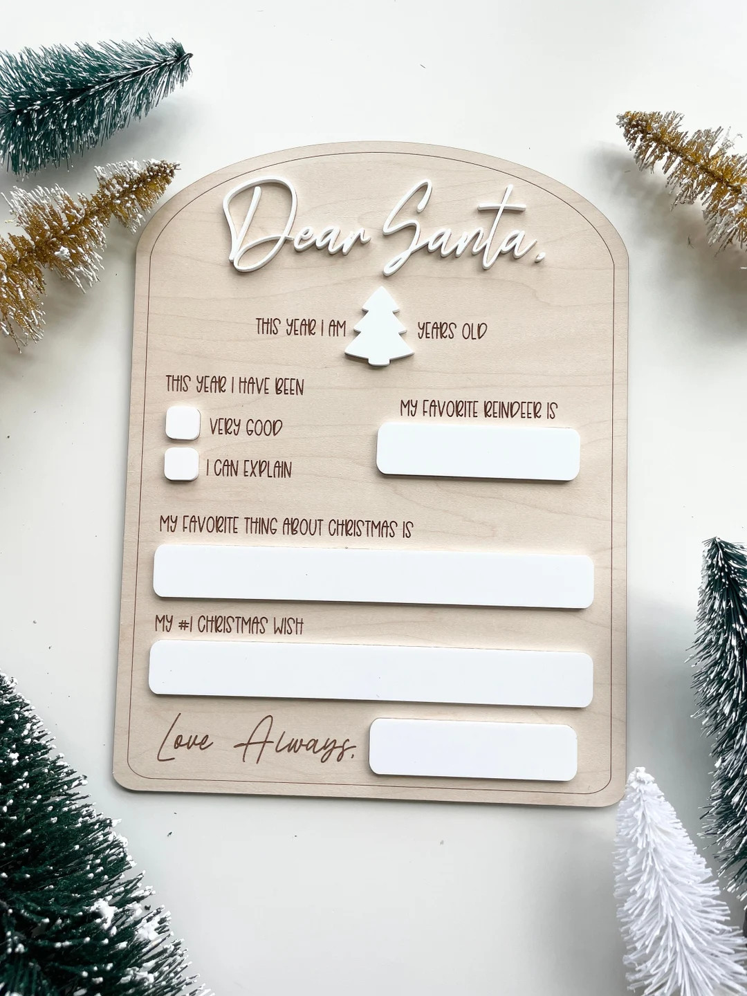 Letter to Santa, Dear Santa Sign, Reusable Santa Letter, Christmas Photo Prop, 25 Days of Christm... | Etsy (US)